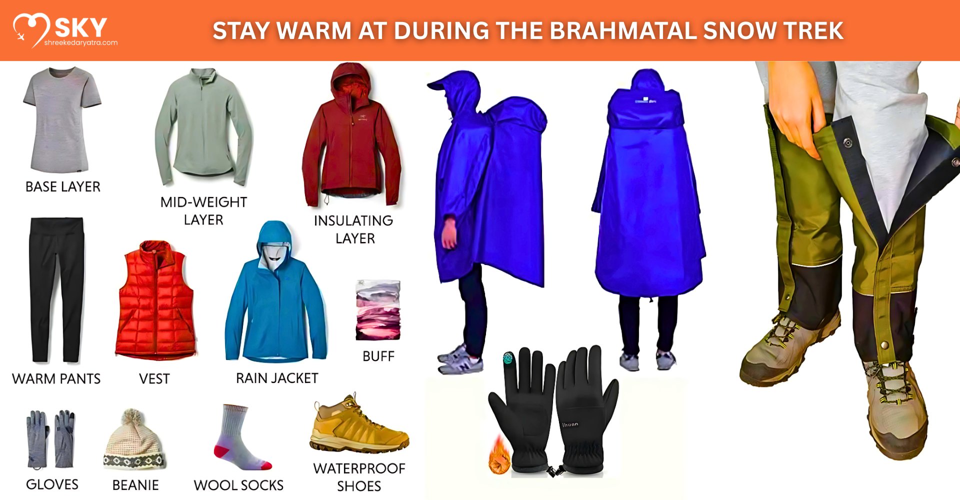 When you have these trekking essentials to keep warm in the snow, you shall sleep well and wake up to face your trek.